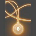 Light Up Necklace - Circle Pendant w/ Lanyard - Amber